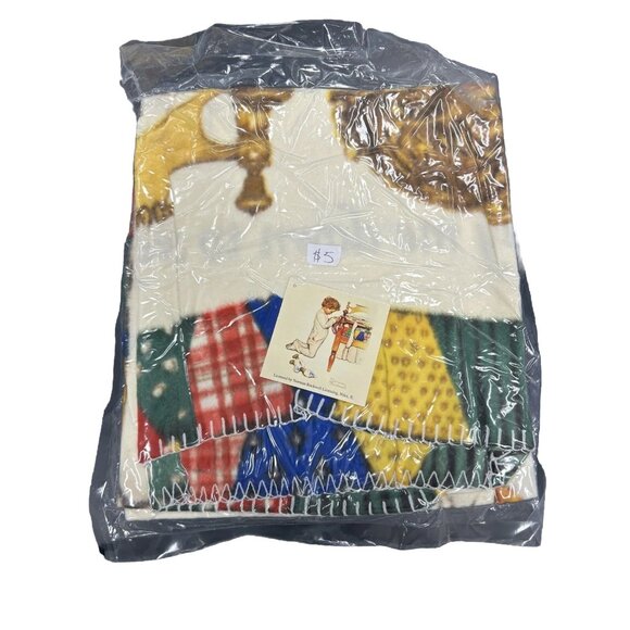 Norman Rockwell Boys Town Fleece Blanket Throw Now I Lay Me Down To Sleep Prayer - Picture 2 of 4